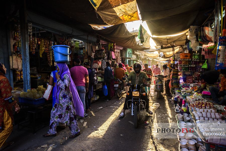 People at the old market in Jodhpur, Rajasthan, India