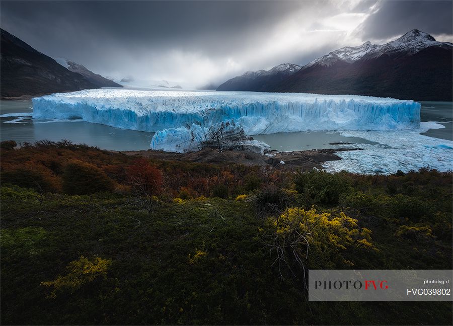 Sunset over Perito Moreno glacier, Los Glaciares national park, Patagonia, Argentina