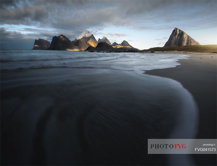 Seascape near Leknes village, Vestvagoy, Lofoten islands, Norway, Europe