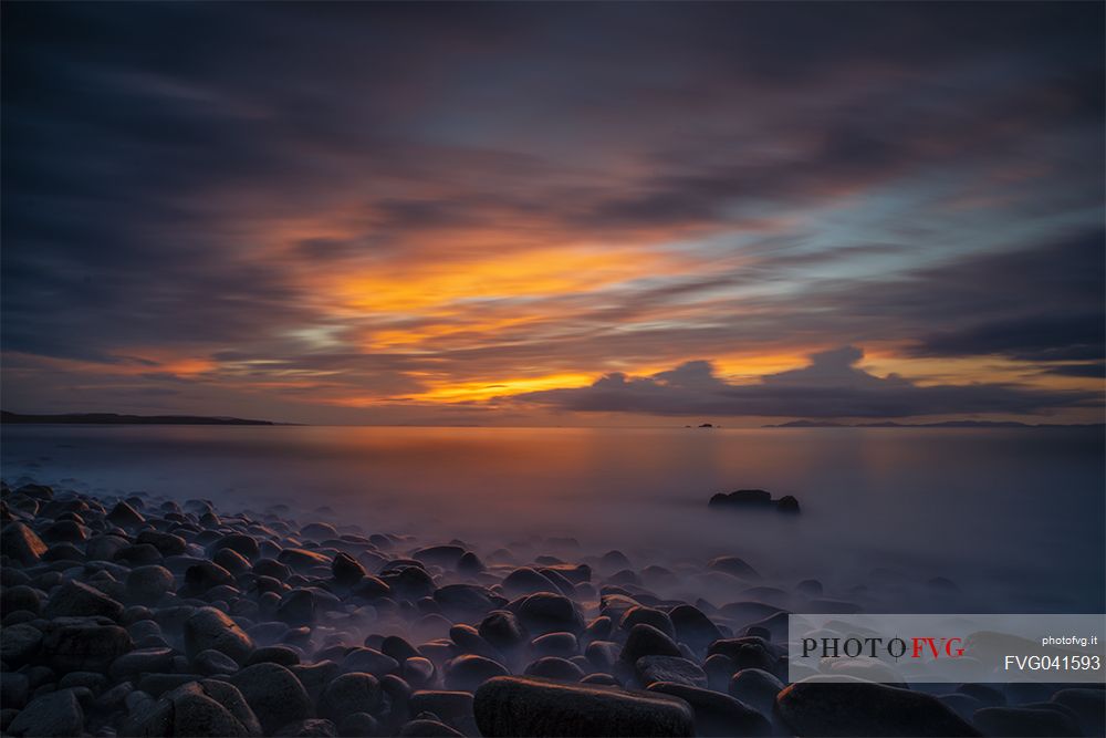 Sunset in Uig, Isle of Skye, Scotland, United Kingdom, Europe