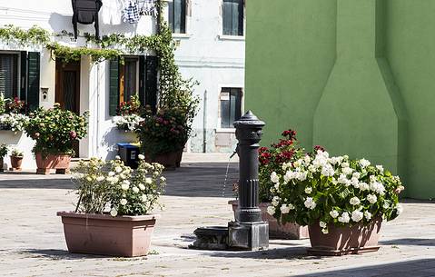 urban colorfull architecture or Burano near Venice, new and old house create a magic atmosphere urban colorfull architecture or Burano near Venice, new and old house create a magic atmosphere