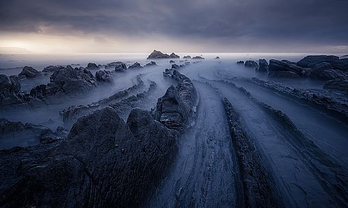 Storm on the coast of Asturias, Spain