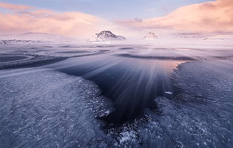 Snowstorm in Snfellsnes peninsula, Iceland