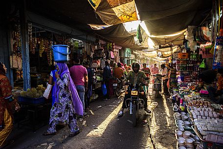 People at the old market in Jodhpur, Rajasthan, India