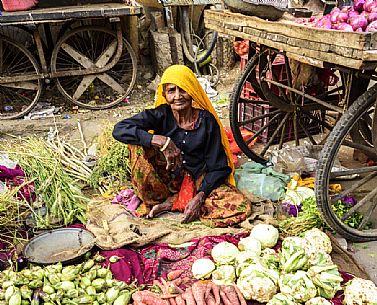 Old market in Jojawar, Rajasthan, India