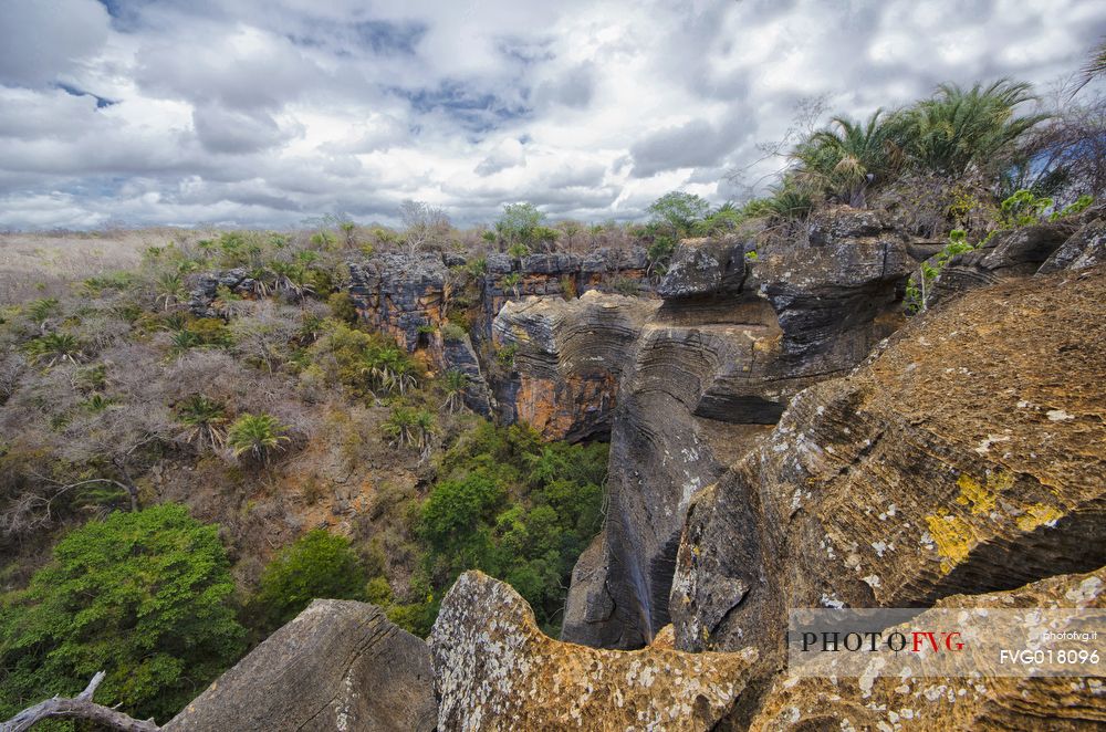 Lava rocks up the entrace of 