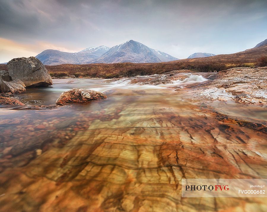 River Coupall at and Black Mount peaks beyond