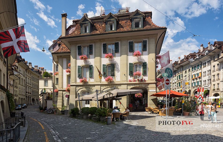 Kramgasse street in the old city of Bern, Unesco World Heritage, Switzerland, Europe