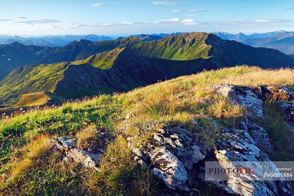 Alpine meadows near Coglians mount