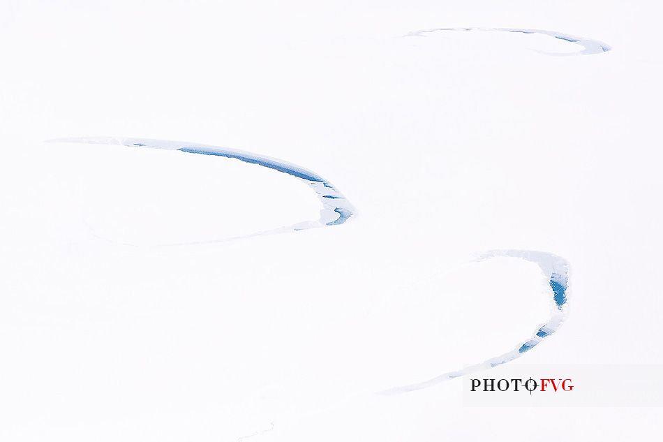 Aereal view of Sermeq  Kujalleq glacier