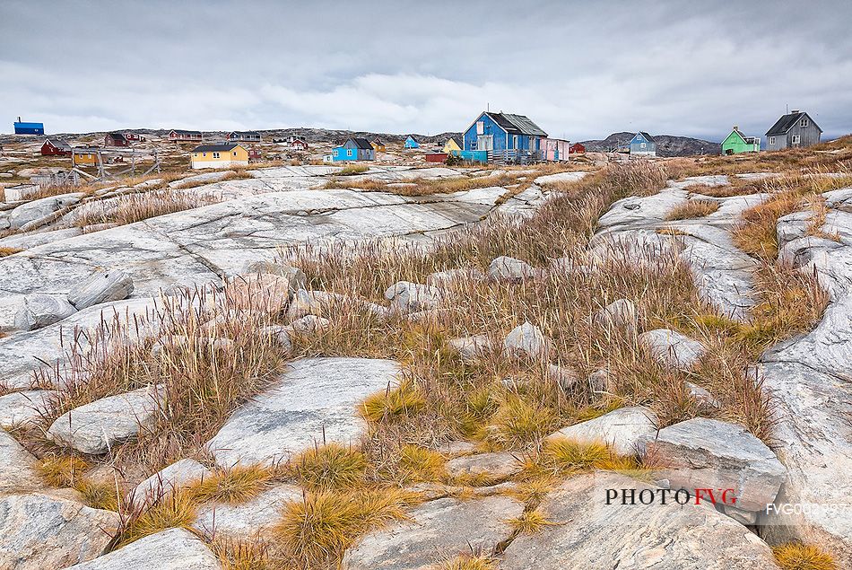 Rodebay a small village of fishermen and seal hunters in Disko Bay