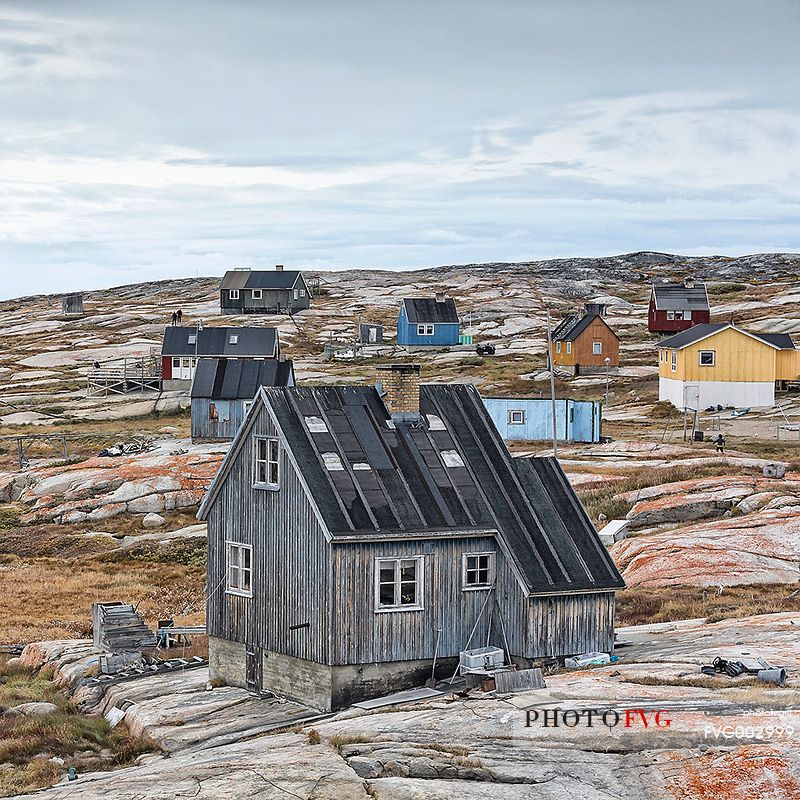 Rodebay a small village of fishermen and seal hunters in Disko Bay