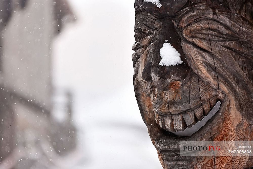 Traditional mask of the carnival of Sauris