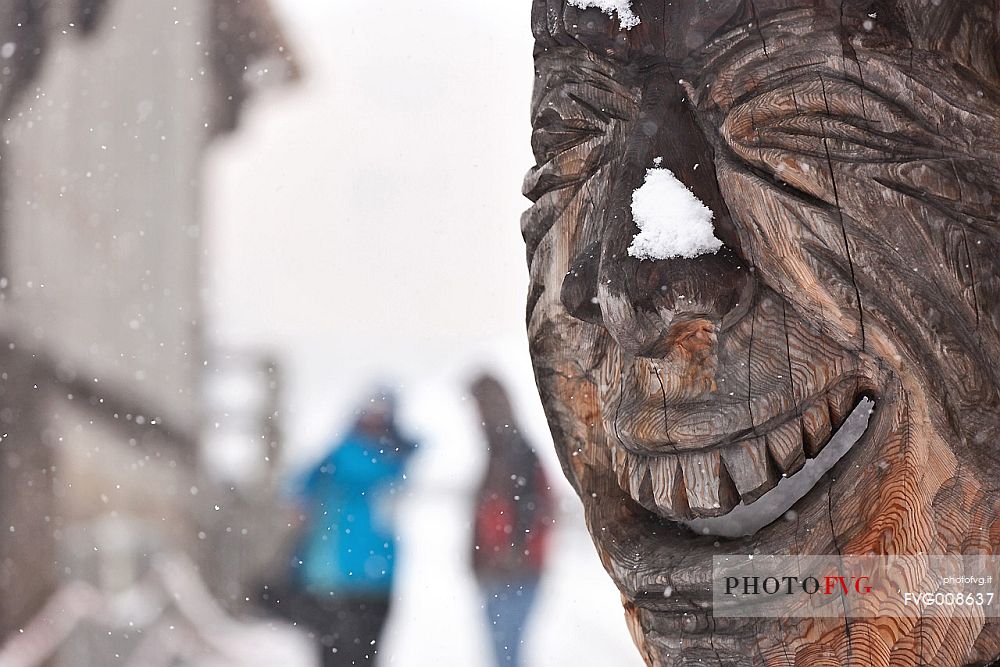 Traditional mask of the carnival of Sauris