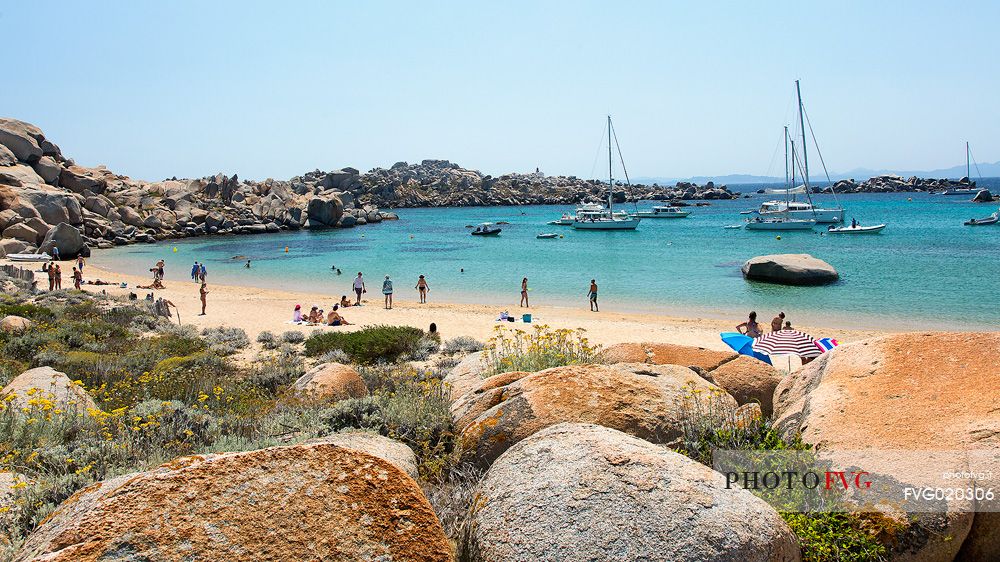 Beautiful beach in Lavezzi islands in natual reserve of Bocche di Bonifacio