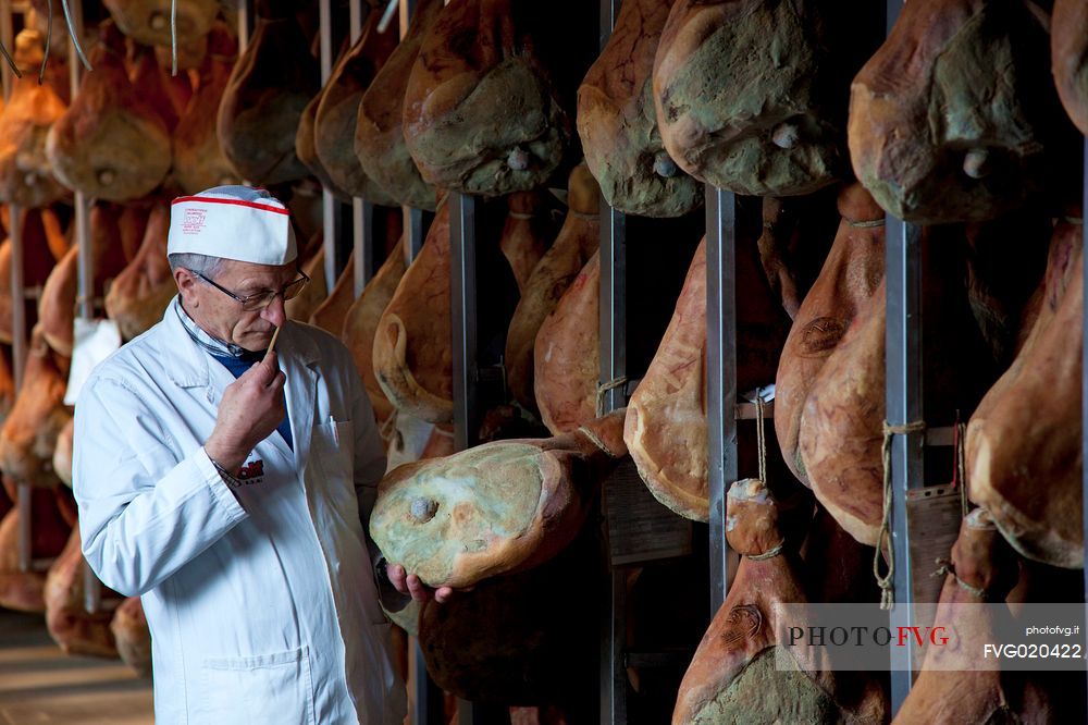 Inside Wolf ham factory, Sauris di Sotto