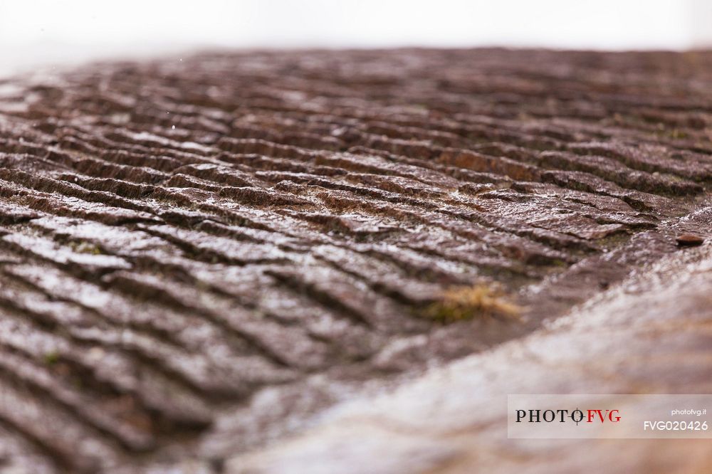 The cobblestone streets of Sauris di Sotto