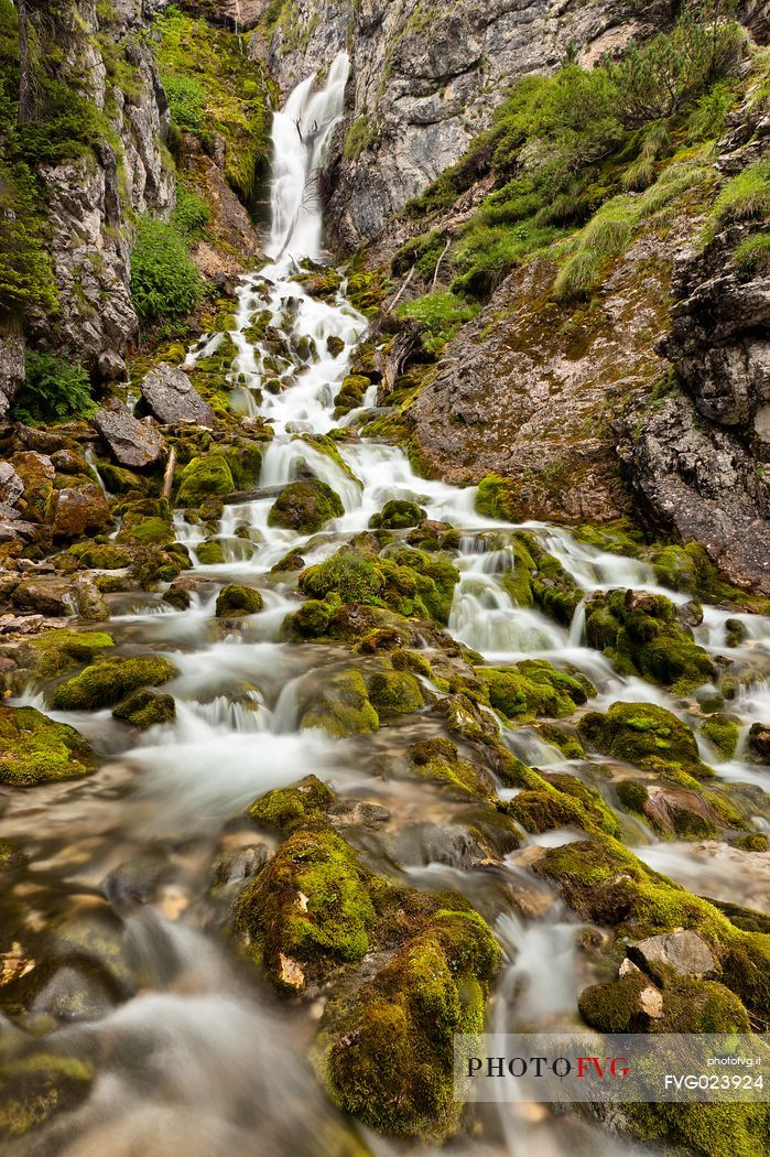 Vallesinella waterfall, Madonna di Campiglio, Brenta dolomites, italy