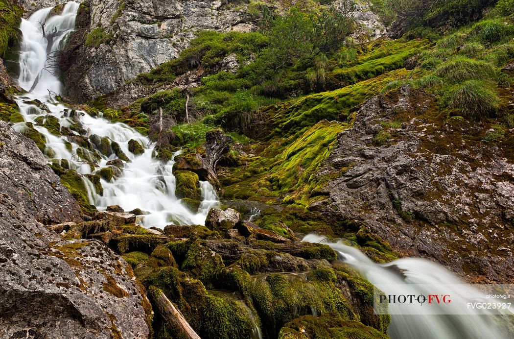 Vallesinella waterfalls, Madonna di Campiglio, Brenta dolomites, italy