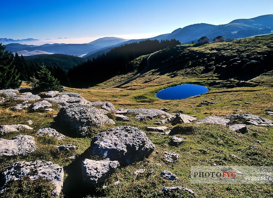 Little lake at Meletta di Gallio, Asiago, Italy