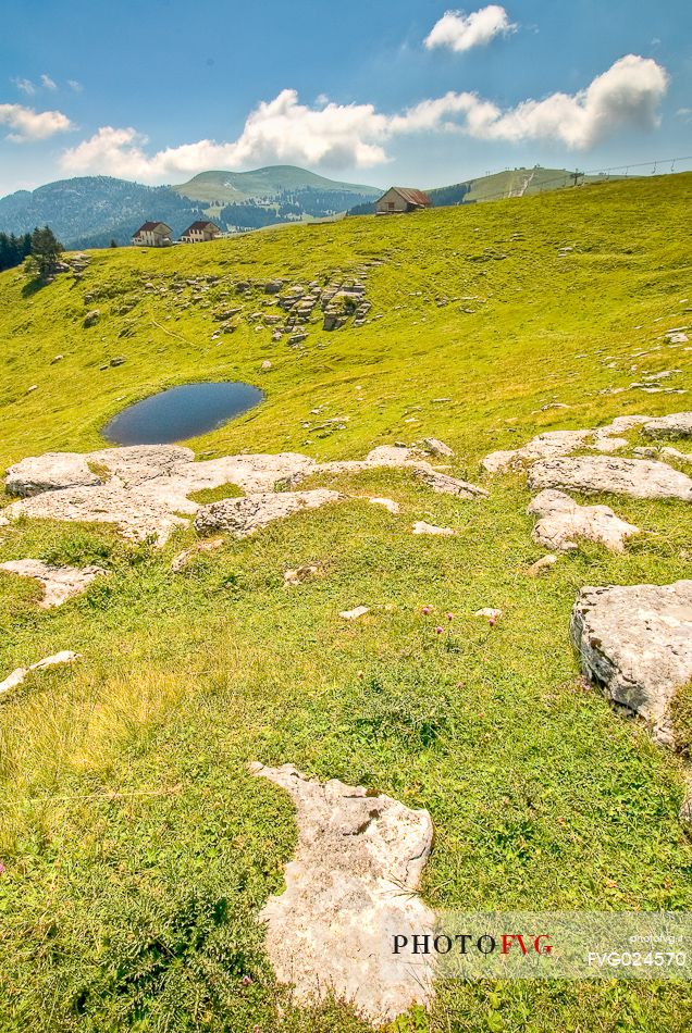 Little lake at Meletta di Gallio, Asiago, Italy