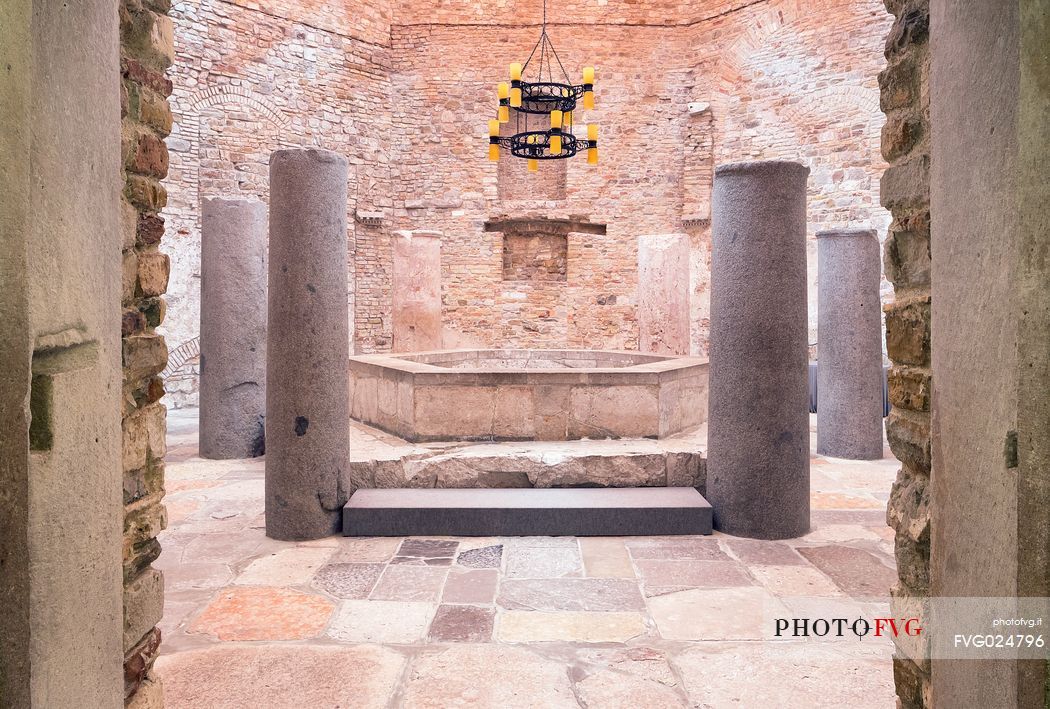 The baptistery of the basilica of Aquileia, Italy