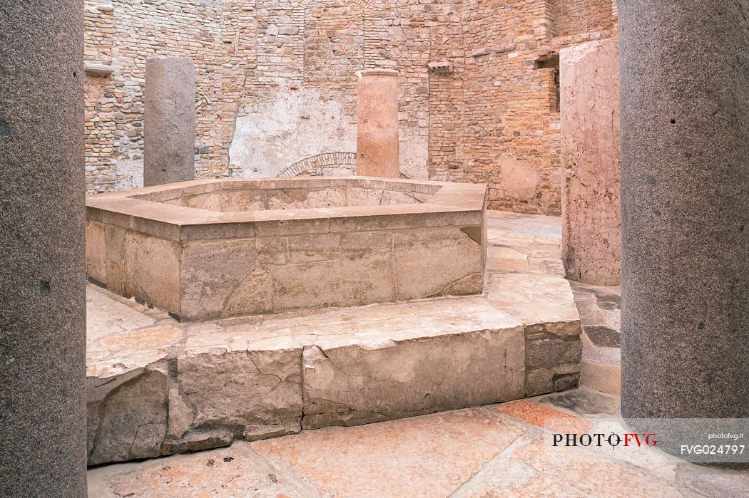 The baptistery of the basilica of Aquileia, Italy