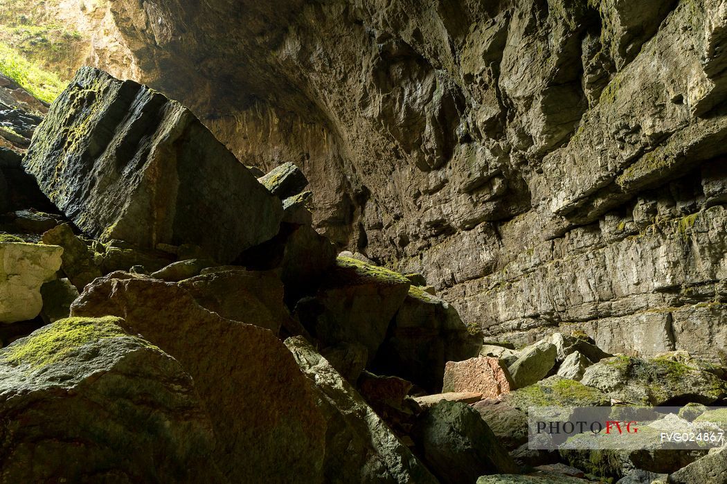 Covolo cave in the Lessinia natural park, Italy