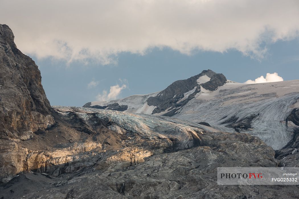 Stelvio glacier from the famous Passo dello Stelvio road, Stelvio National park, Italy