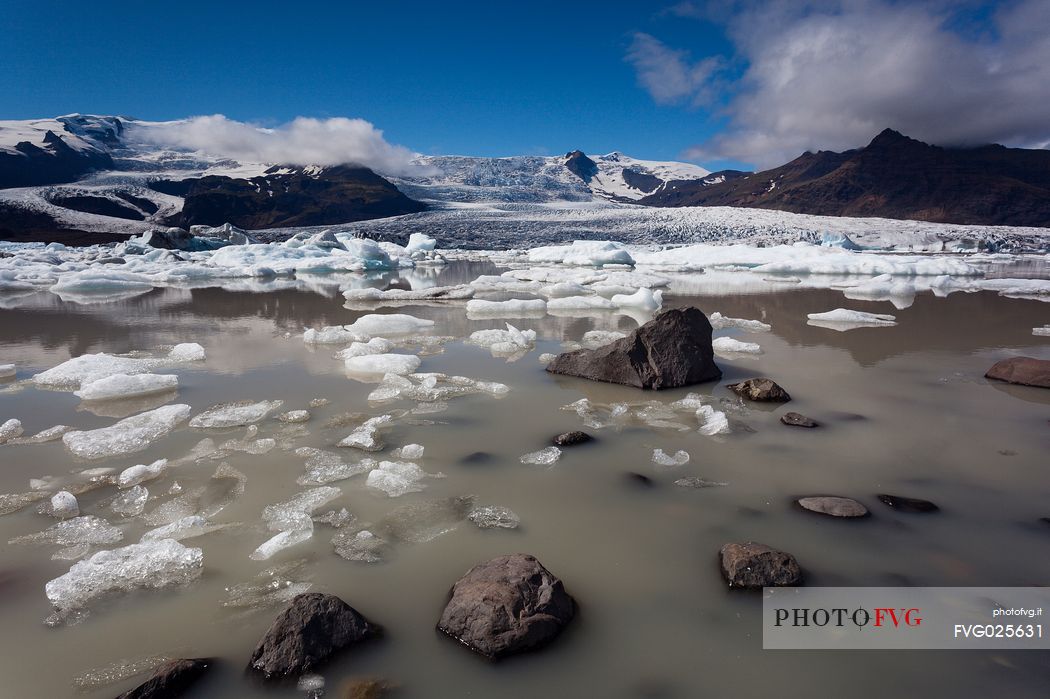 Iceberg in the Jokulsarlon lagoon, lake, Iceland