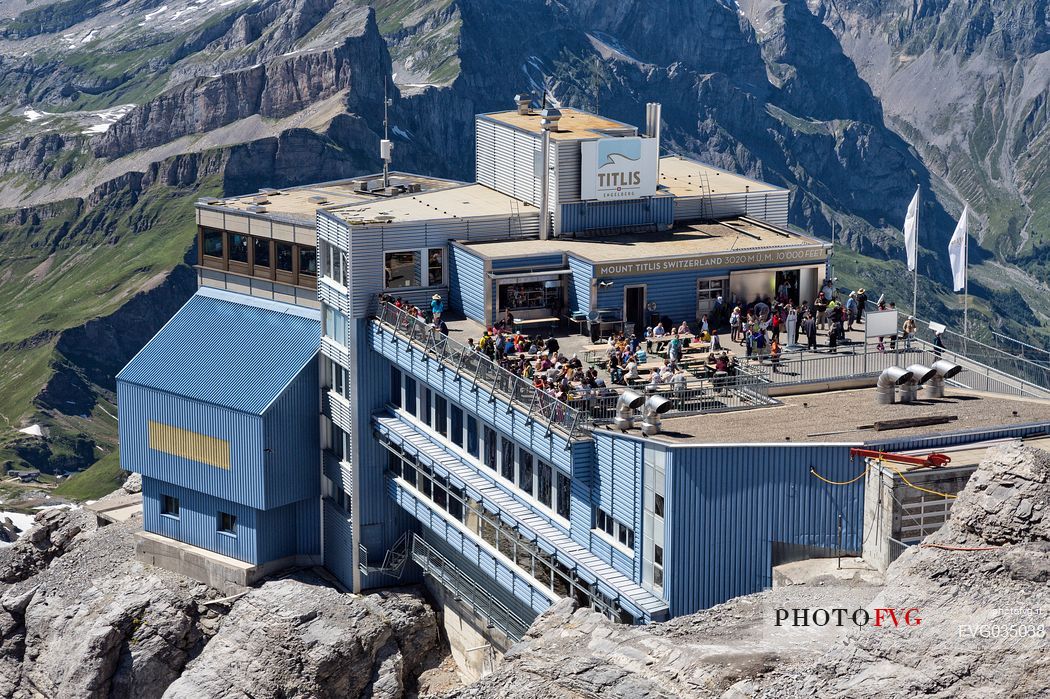 Building in the top of Titlis mount, Engelberg, Canton of Obwalden, Switzerland, Europe