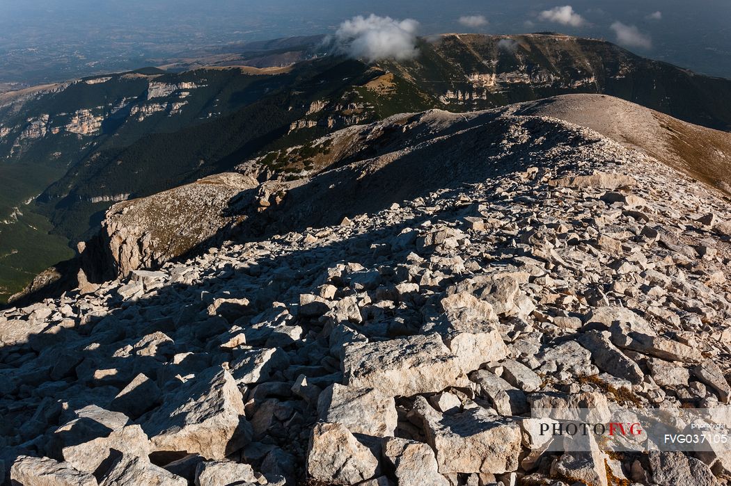 Slope of Focalone mount, Murelle amphitheater, Majella national park, Abruzzo, Italy, Europe