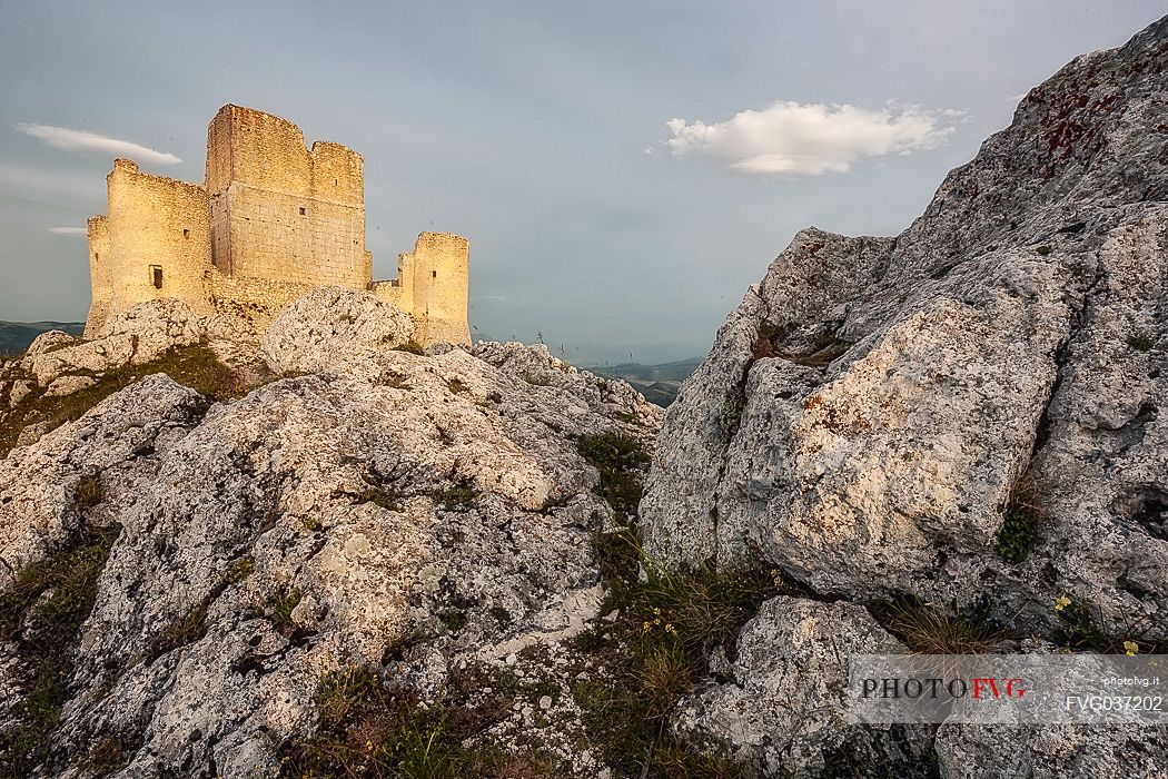 Rocca Calascio castle in the Gran Sasso national park, Italy, Europe