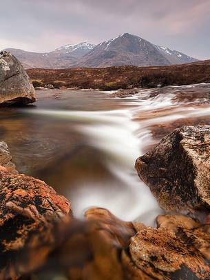 River Coupall at and Black Mount peaks beyond