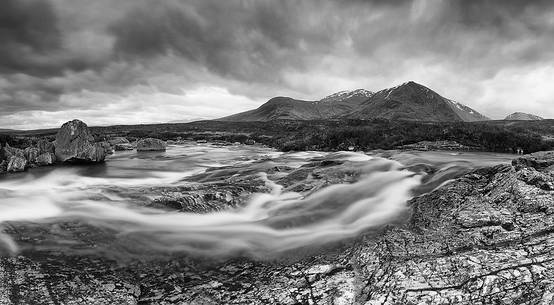 River Coupall at and Black Mount peaks beyond