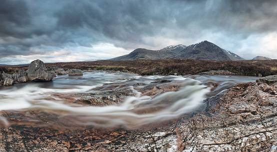 River Coupall at and Black Mount peaks beyond