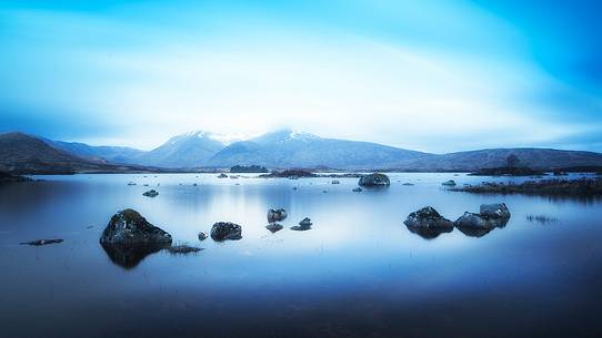 Lochin Na H'Achlaise and the Black Mount, Rannoch Moor Lochin Na H'Achlaise and the Black Mount, Rannoch Moor