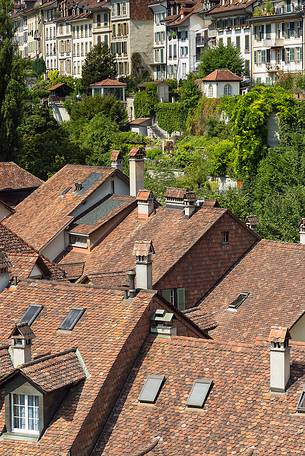 The old town of Bern from above, Switzerland, Europe