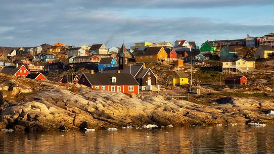 Illulissat town from sea