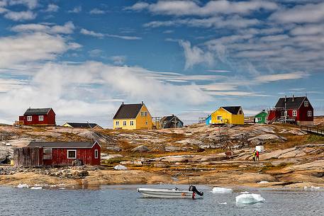 Rodebay a small village of fishermen and seal hunters in Disko Bay