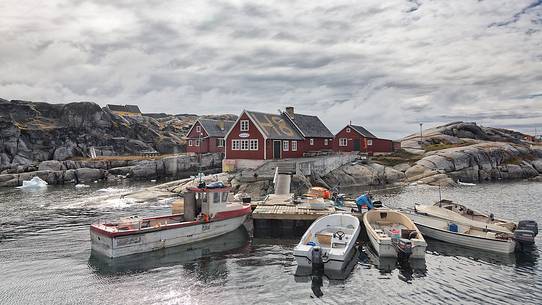 Rodebay a small village of fishermen and seal hunters in Disko Bay