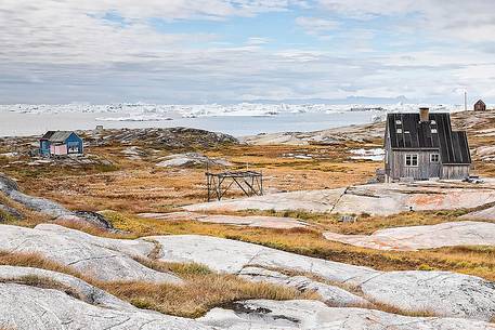 Rodebay a small village of fishermen and seal hunters in Disko Bay