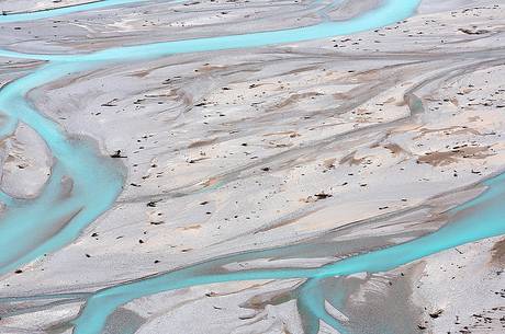 Tagliamento River, bird's eye view