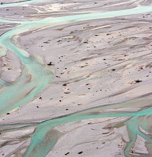 Tagliamento River, bird's eye view