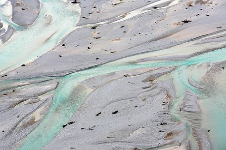 Tagliamento River, bird's eye view