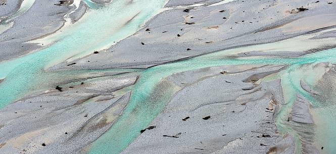 Tagliamento River, bird's eye view