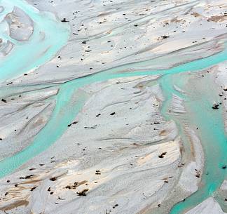 Tagliamento River, bird's eye view