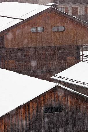 Typical houses in Sauris di Sotto