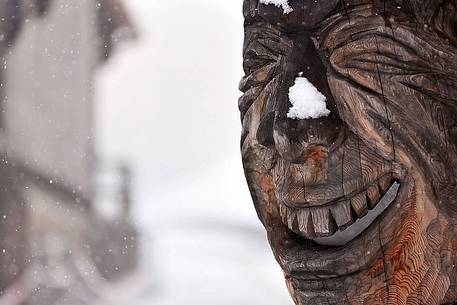 Traditional mask of the carnival of Sauris