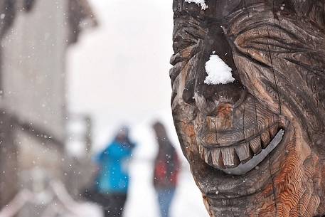 Traditional mask of the carnival of Sauris